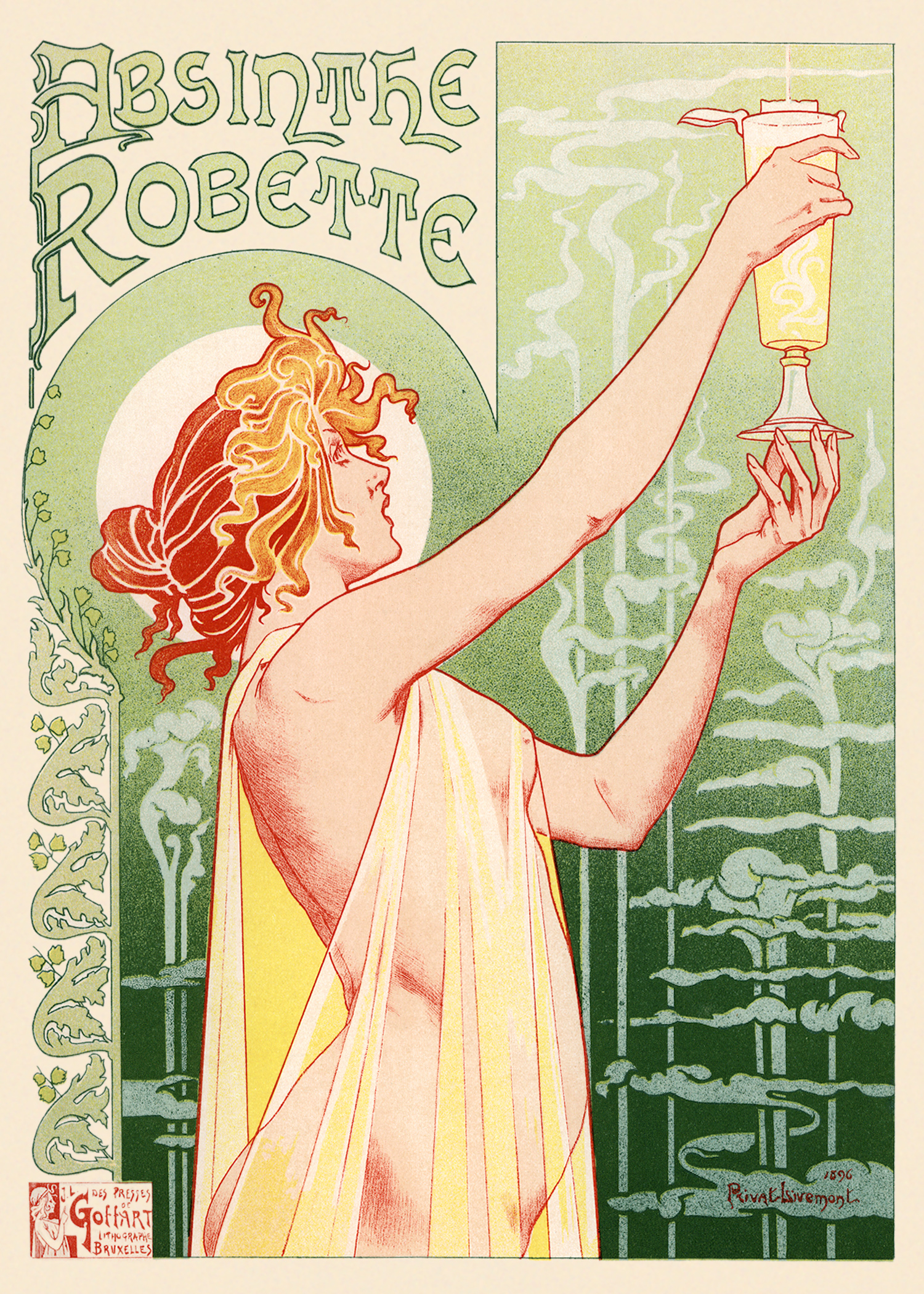 Absinthe Robette (Privat-Livemont) als akoestisch paneel