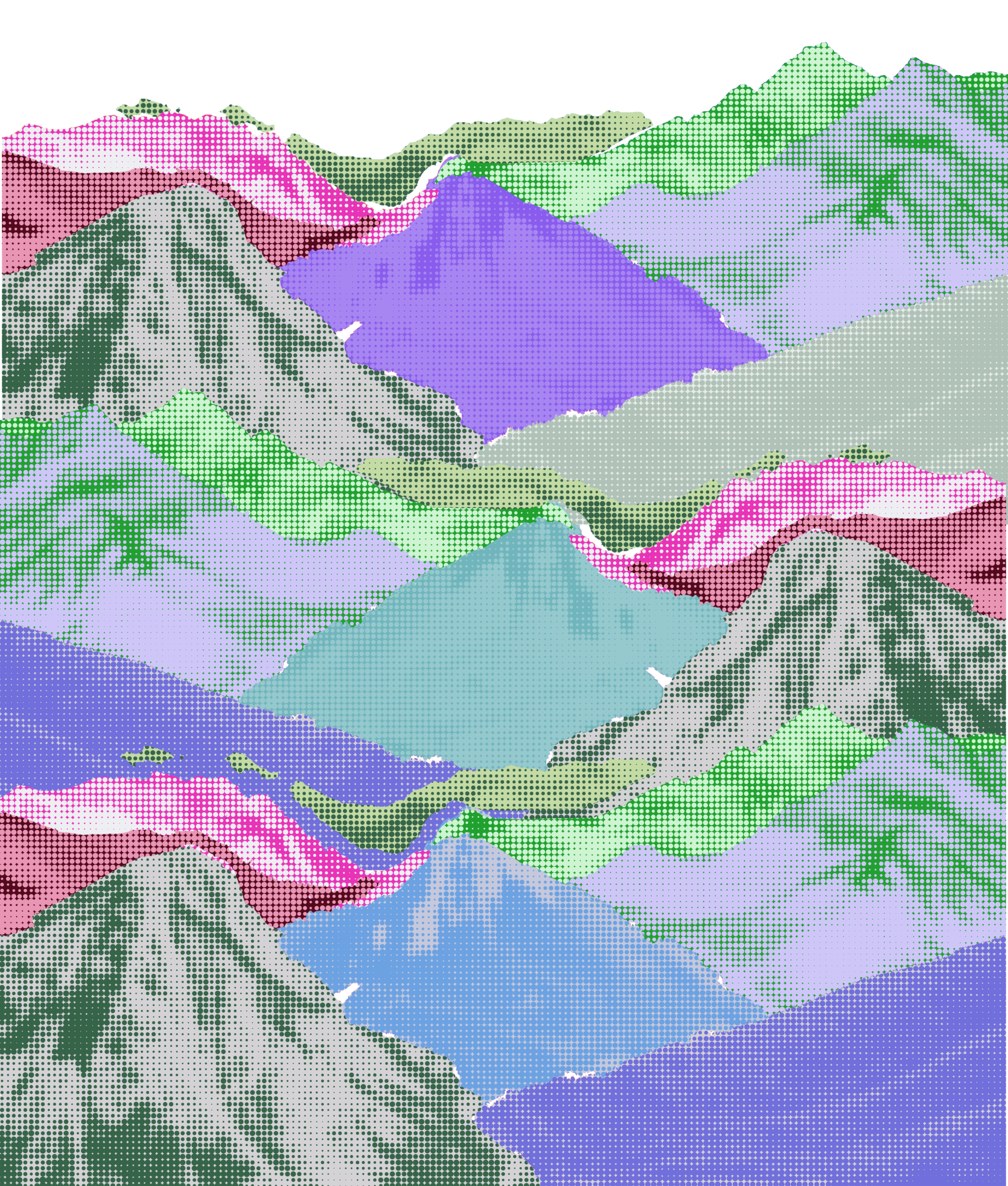 Colorfull mountains als akoestisch paneel