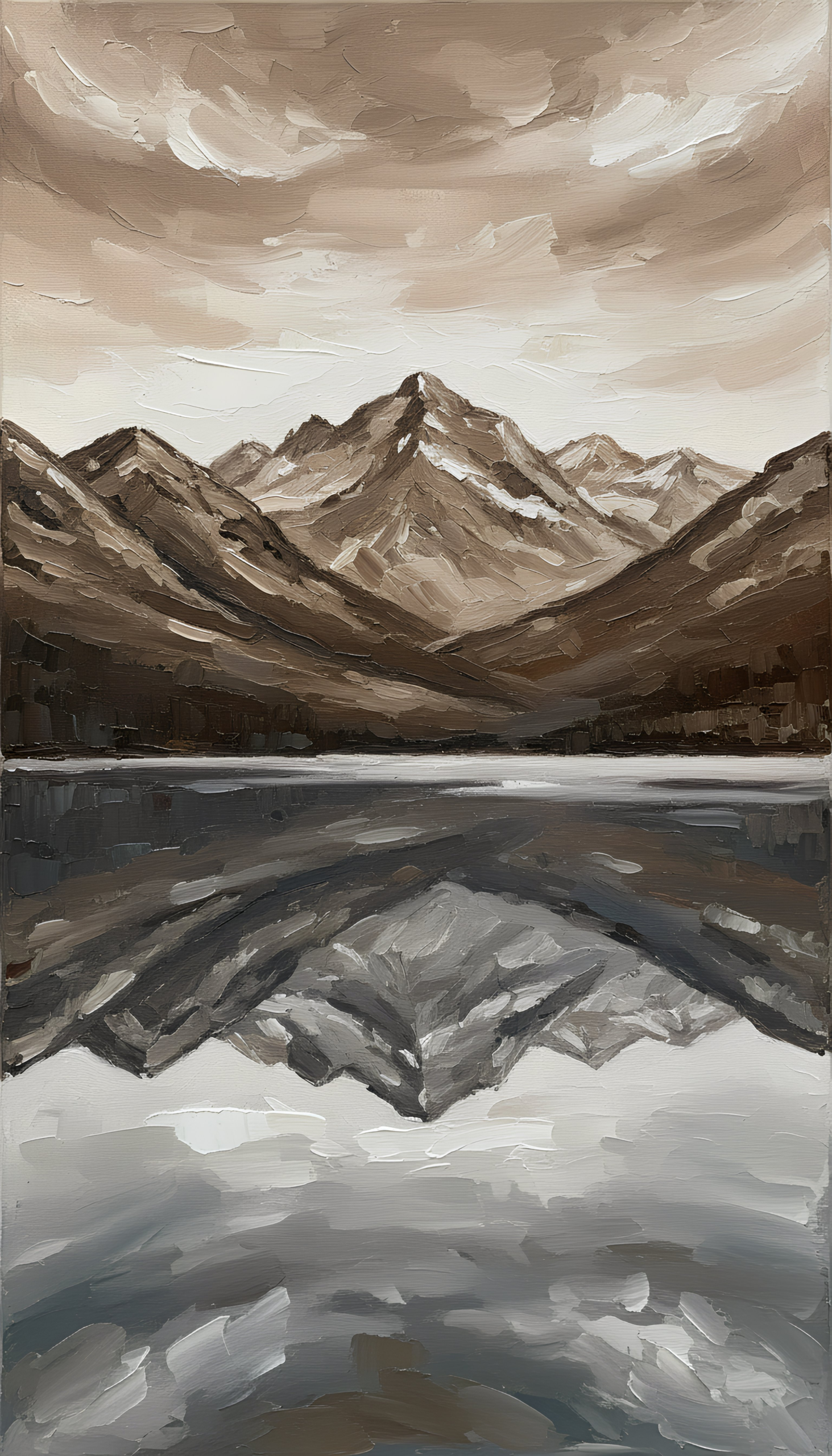 Mirror mountain als muurcirkel